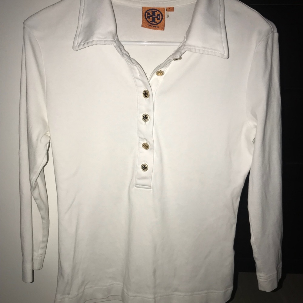 Tory Burch white long sleeve size L